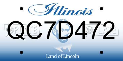 QC7D472 Illinois License Plate