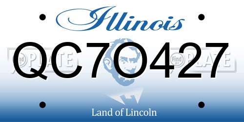QC7O427 Illinois License Plate