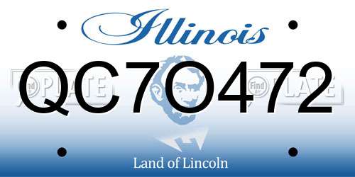 QC7O472 Illinois License Plate