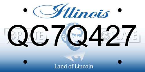 QC7Q427 Illinois License Plate