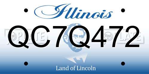 QC7Q472 Illinois License Plate