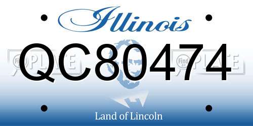 QC80474 Illinois License Plate