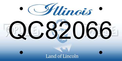 QC82066 Illinois License Plate