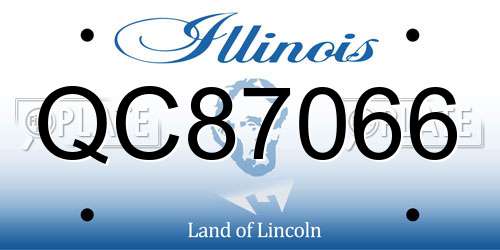 QC87066 Illinois License Plate