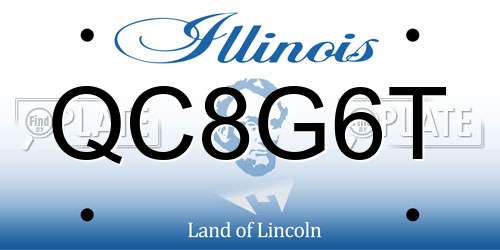 QC8G6T Illinois License Plate