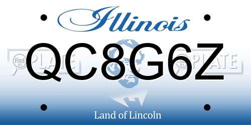 QC8G6Z Illinois License Plate