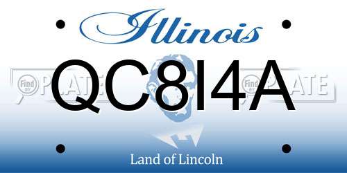 QC8I4A Illinois License Plate