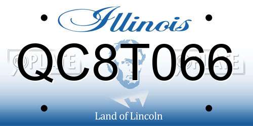 QC8T066 Illinois License Plate