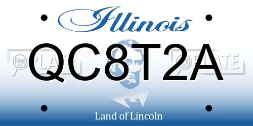 QC8T2A Illinois License Plate