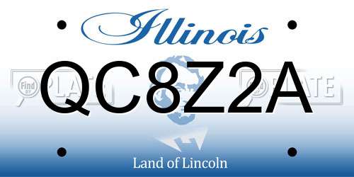 QC8Z2A Illinois License Plate