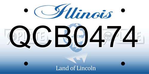 QCB0474 Illinois License Plate