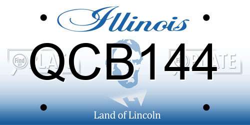 QCB144 Illinois License Plate