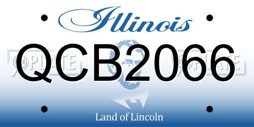 QCB2066 Illinois License Plate