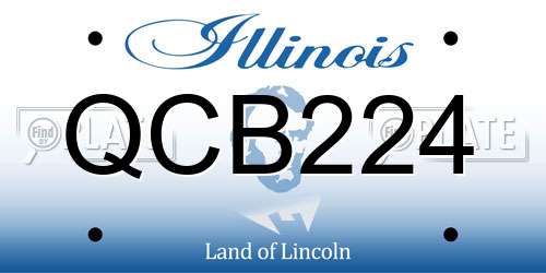 QCB224 Illinois License Plate