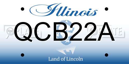 QCB22A Illinois License Plate