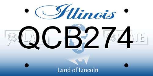 QCB274 Illinois License Plate