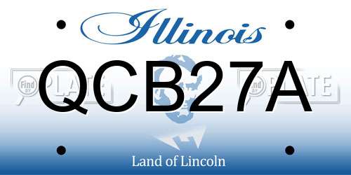 QCB27A Illinois License Plate