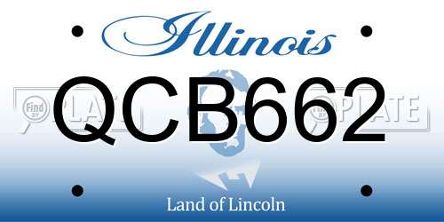 QCB662 Illinois License Plate