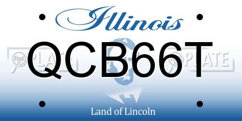 QCB66T Illinois License Plate