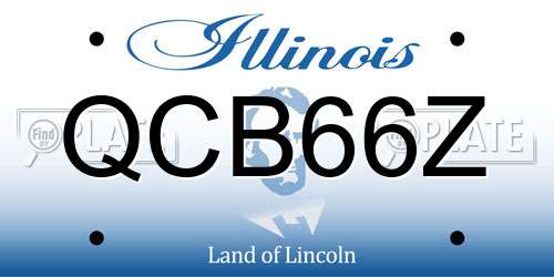 QCB66Z Illinois License Plate