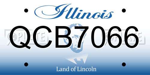 QCB7066 Illinois License Plate