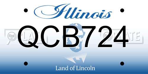 QCB724 Illinois License Plate