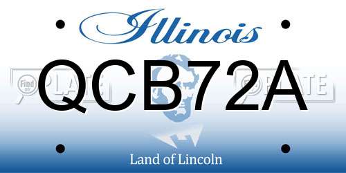 QCB72A Illinois License Plate