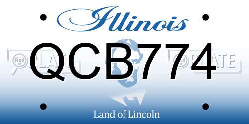 QCB774 Illinois License Plate