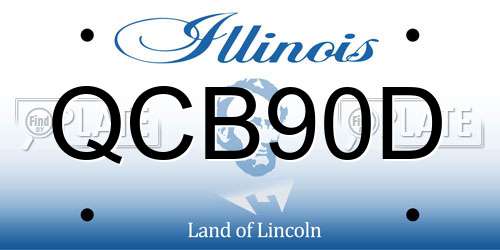 QCB90D Illinois License Plate