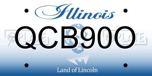 QCB90O Illinois License Plate