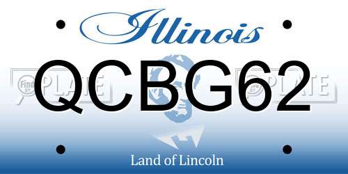 QCBG62 Illinois License Plate