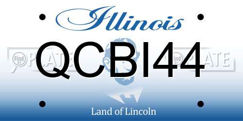 QCBI44 Illinois License Plate