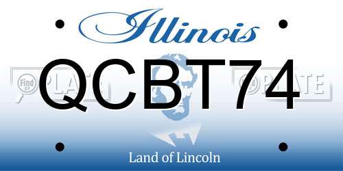 QCBT74 Illinois License Plate