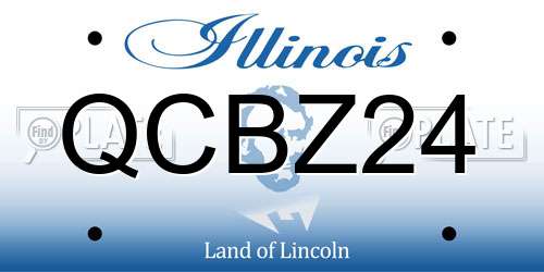 QCBZ24 Illinois License Plate
