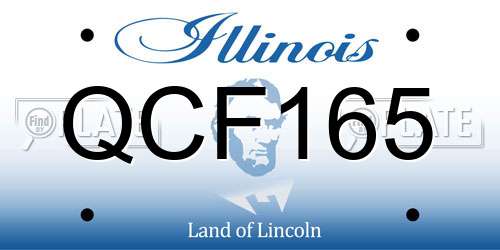 QCF165 Illinois License Plate