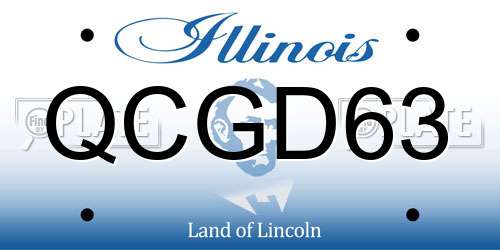 QCGD63 Illinois License Plate