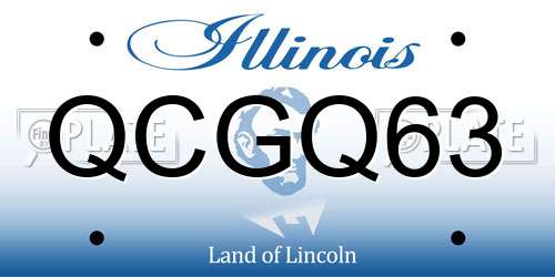 QCGQ63 Illinois License Plate
