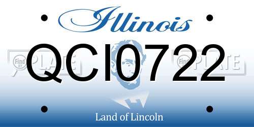 QCI0722 Illinois License Plate