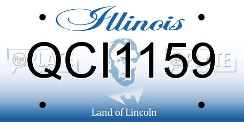 QCI1159 Illinois License Plate