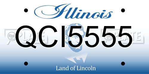 QCI5555 Illinois License Plate