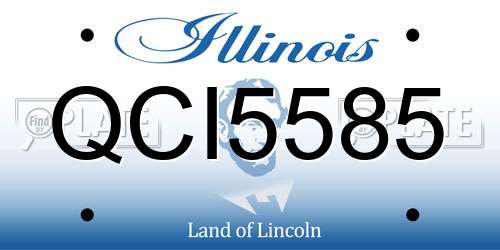 QCI5585 Illinois License Plate