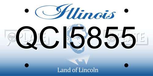 QCI5855 Illinois License Plate