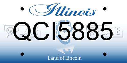 QCI5885 Illinois License Plate