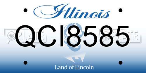 QCI8585 Illinois License Plate