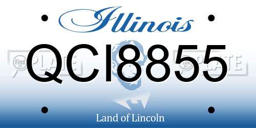 QCI8855 Illinois License Plate