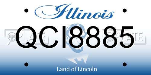 QCI8885 Illinois License Plate