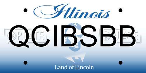 QCIBSBB Illinois License Plate