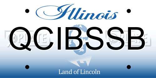 QCIBSSB Illinois License Plate