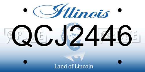 QCJ2446 Illinois License Plate