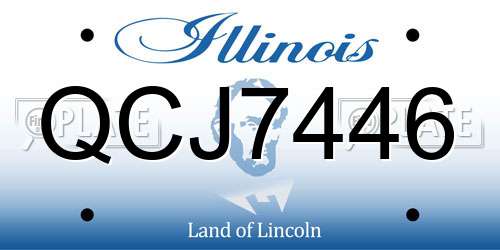 QCJ7446 Illinois License Plate
